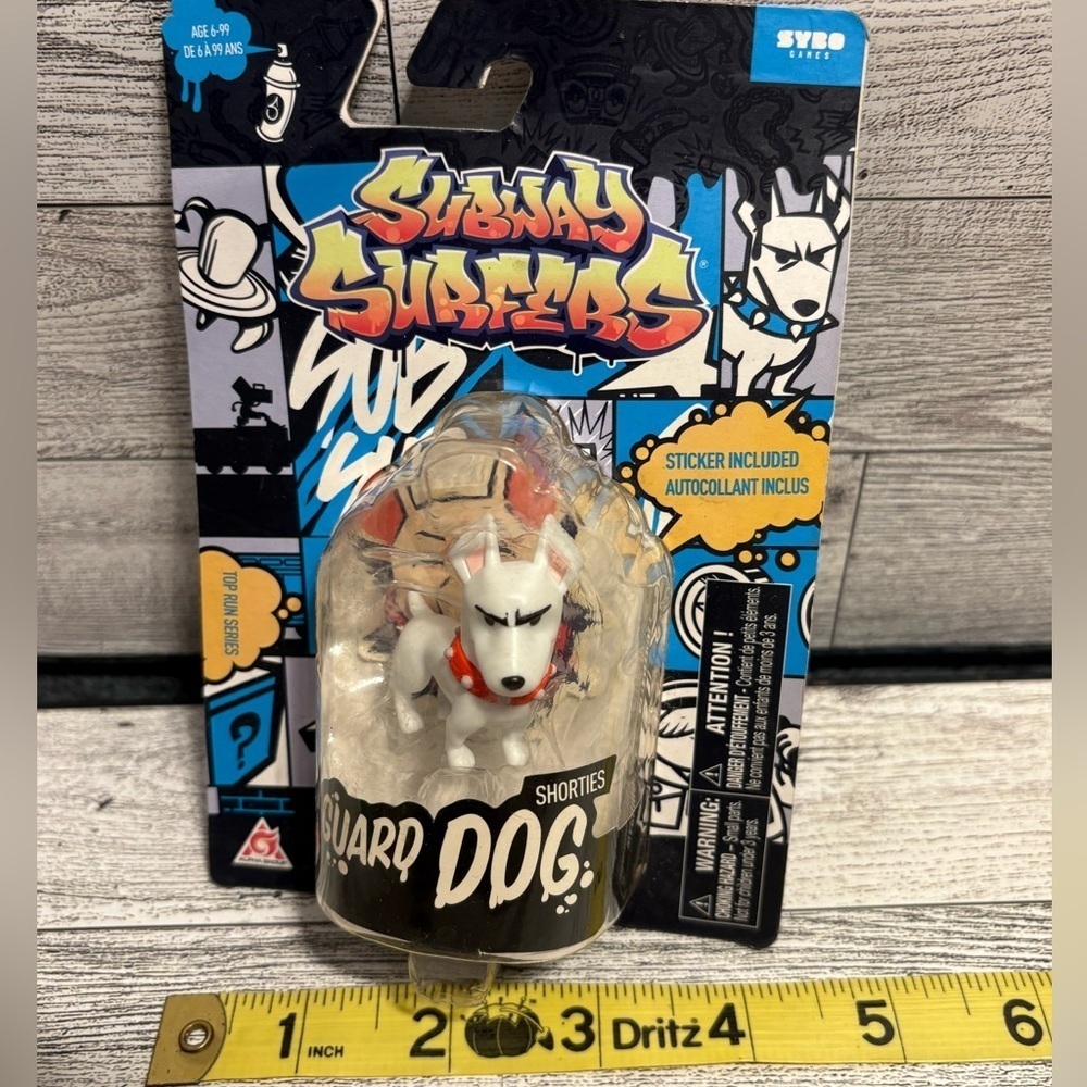 Subway surfers Guard Dog Action Figure - White and Black